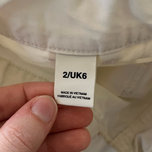 Urban Outfitters BDG Off White Cotton Cargo Pants Wide Leg Women's Size 2 - Picture 14 of 16